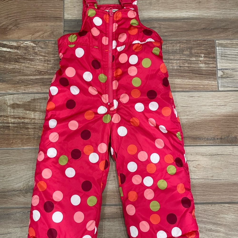 NWOT OshKosh B'gosh Pink and Red Polka Dot Overalls